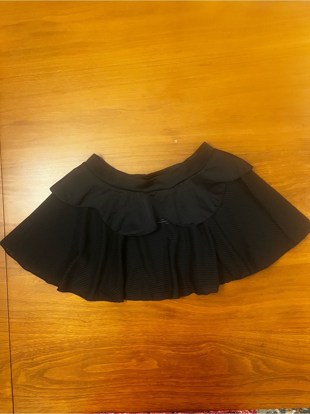 Capezio Black Pleated Dance Skirt with Ruffle Waist
